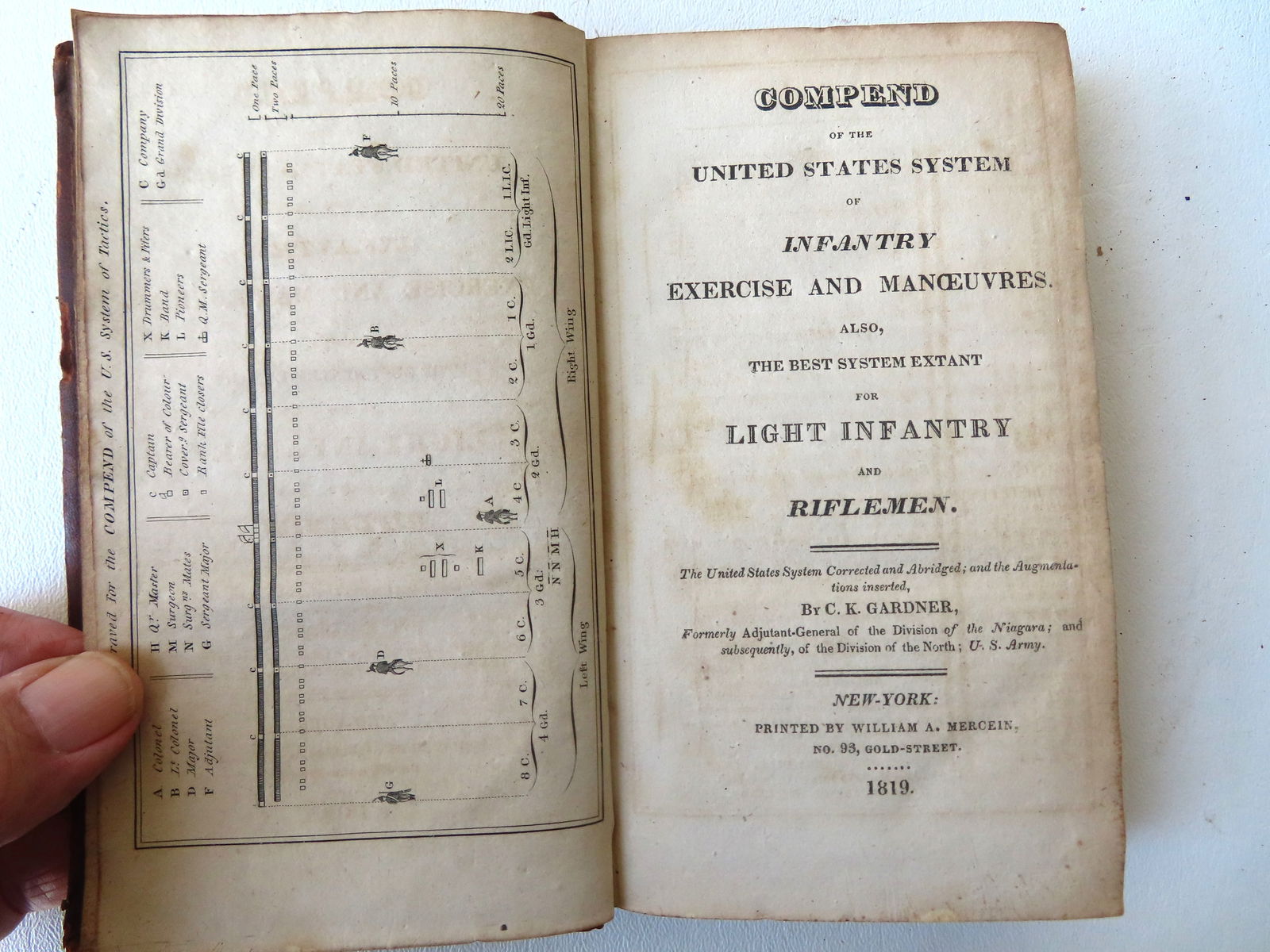 "Compend of the United States System of Infantry Exercise and Manoeuvres." (1 of 9)
