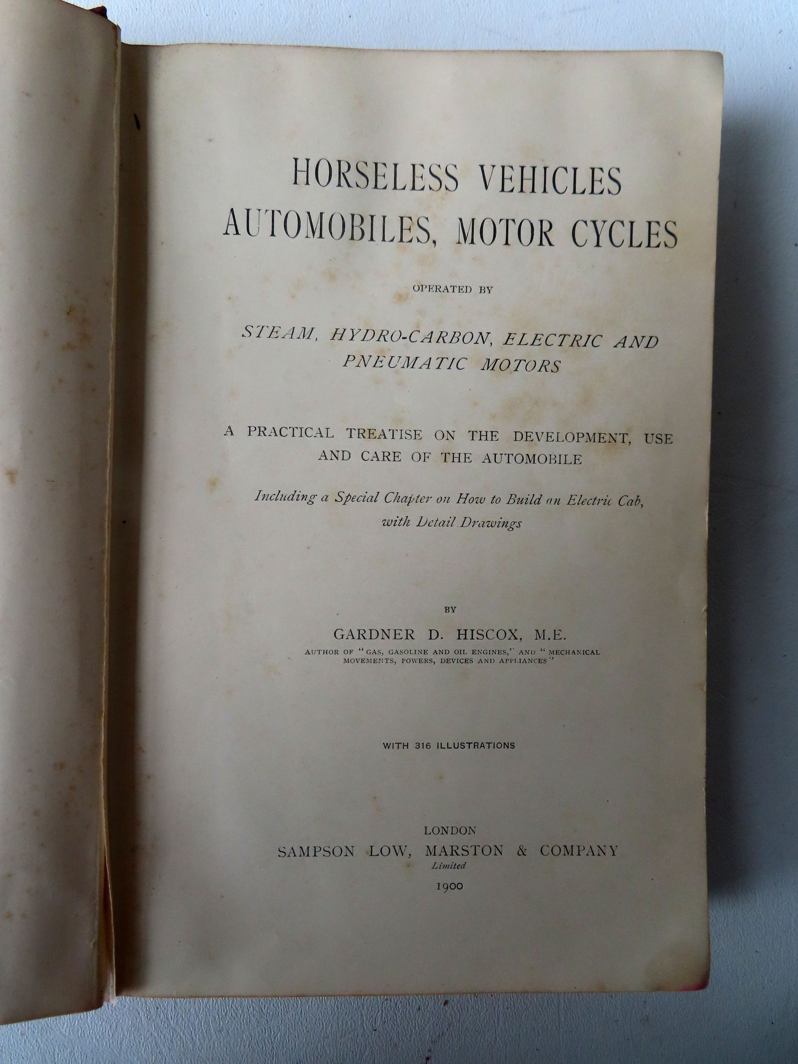 "Horseless Vehicles, Automobiles, Motor Cycles Operated by Steam, Hydro-Carbon, Electric An (1 of 4)