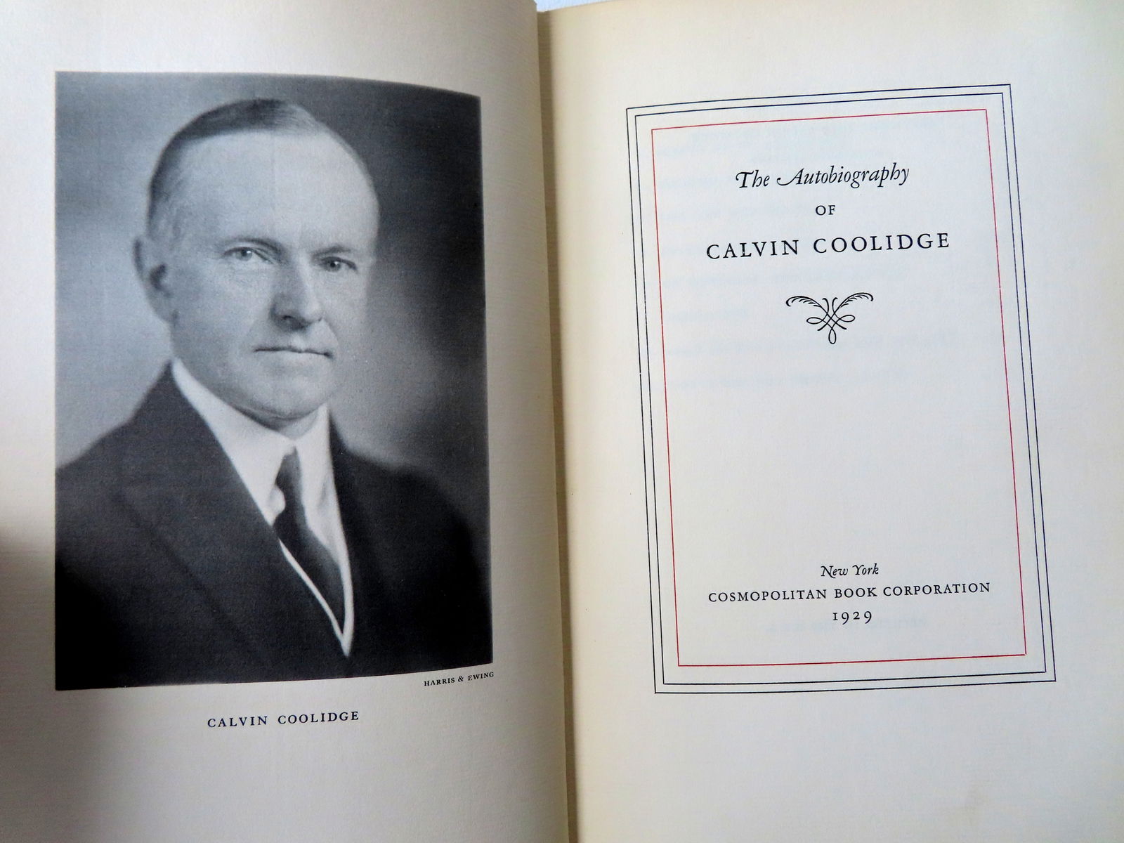 Calvin Coolidge limited edition autographed book "The Autobiography of Calvin Coolidge", 36/1000 (1 of 6)