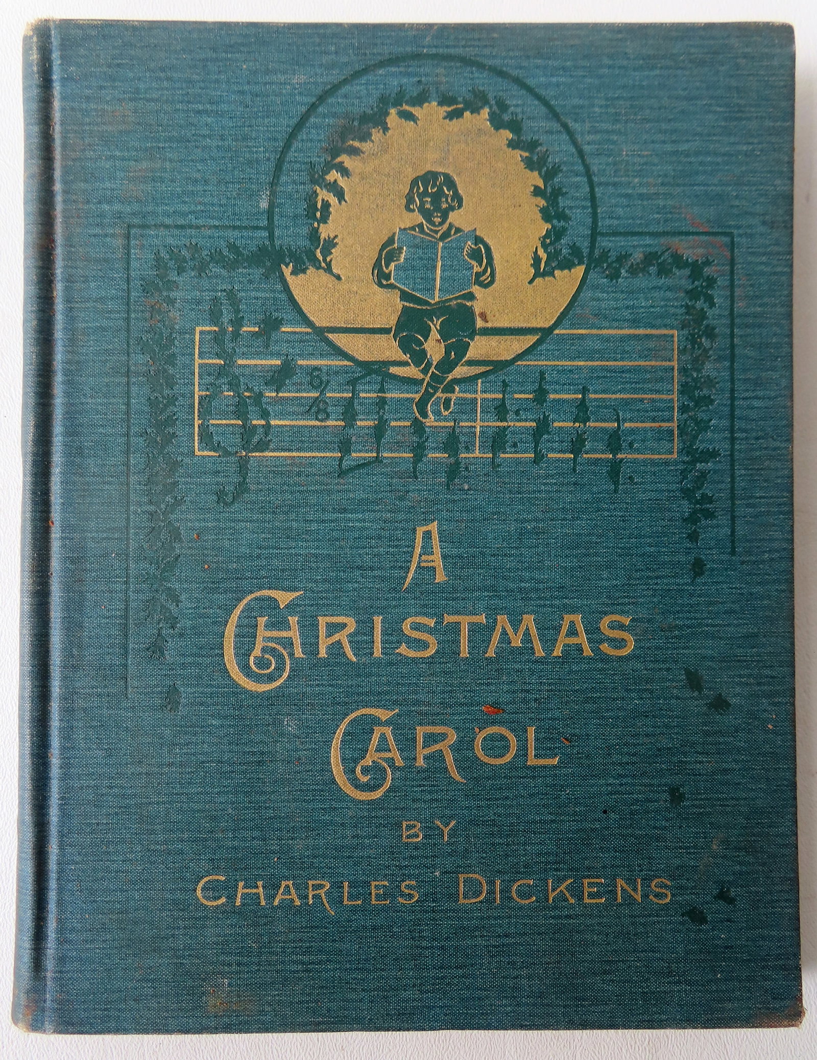 "A Christmas Story" by Charles Dickens, illustrated by I.M. Gaugengigl and T.V. Chominski.: "A Christmas Story" by Charles Dickens, illustrated by I.M. Gaugengigl and T.V. Chominski. Published in Boston by Joseph Knight Company, no date but likely late 19th century. Gilded covers, gilded top