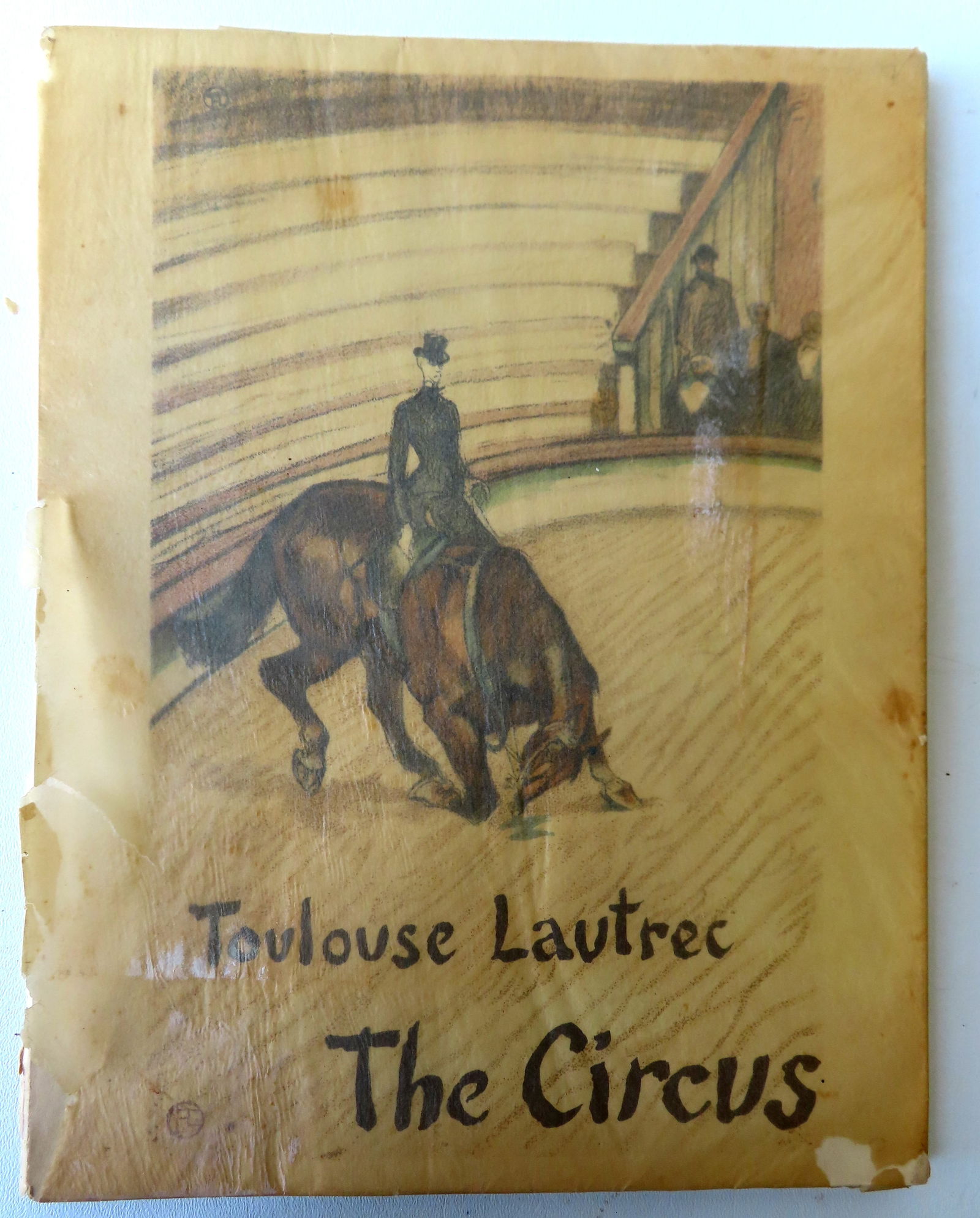 Art book titled "Toulouse-Lautrec THE CIRCUS" with 39 crayon drawings in color (prints), published (1 of 11)