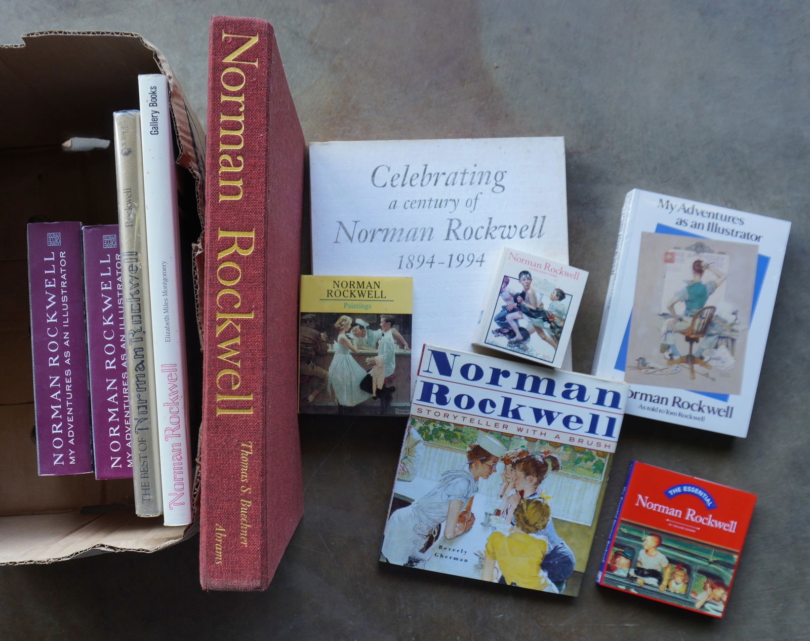Grouping of 11 Norman Rockwell books, some with light foxing on dust jackets, but overall very good (1 of 15)