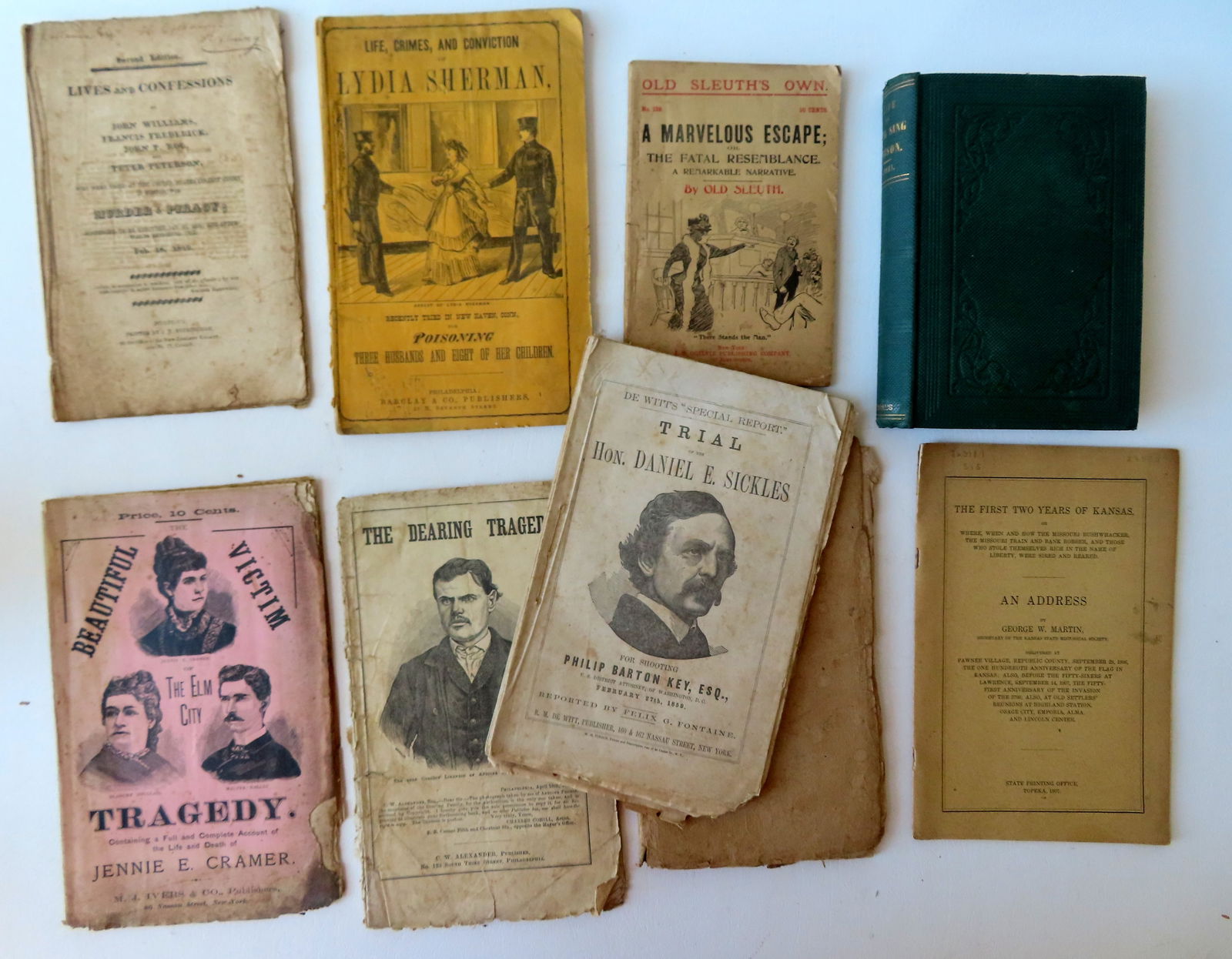 Grouping of prison and trial related booklets including: "Trial of the Hon. Daniel E. Stickles for (1 of 9)