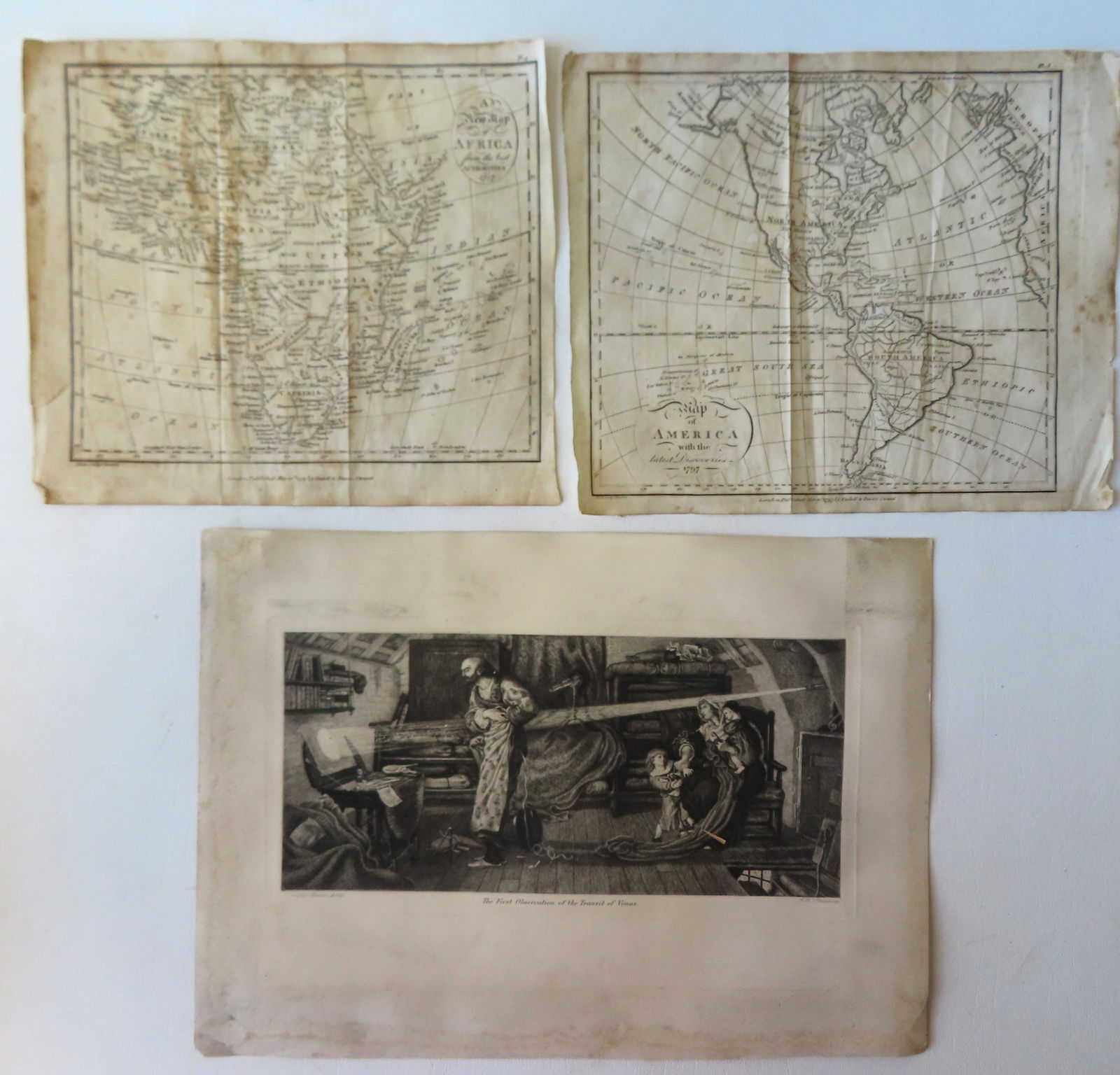 An etching titled "The First Observation of the Transit of Venus" after original artwork by Ford (1 of 6)