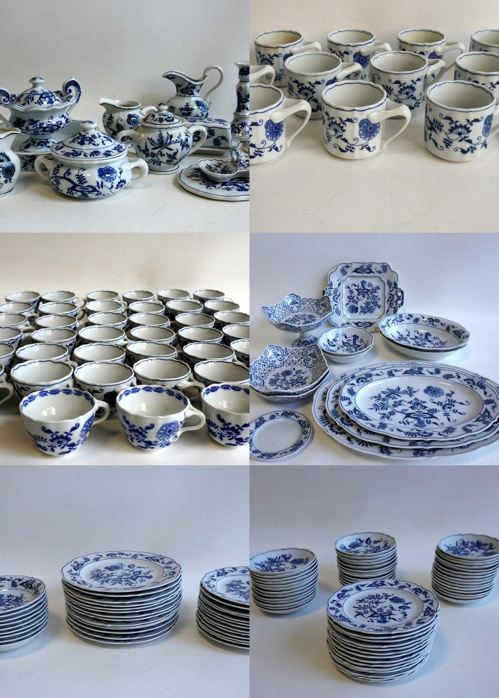 A large set of mostly "Blue Danube" pattern china. Late 20th century in VG Cond. (1 of 20)