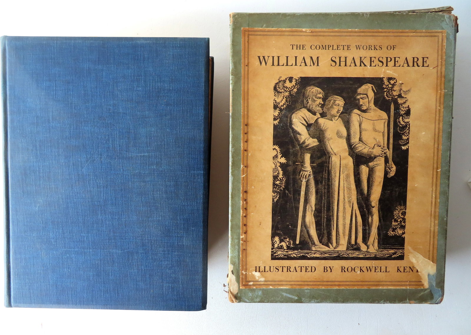 Two Rockwell Kent illustrated books illustrated and autographed books titled "The Complete Works of: Two Rockwell Kent illustrated books illustrated and autographed books titled "The Complete Works of William Shakespeare', 439/750, Published by Doubleday, Doran & Company, NY, 1936, first edition - co