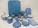 82: Large lot of marbleized blue and white graniteware