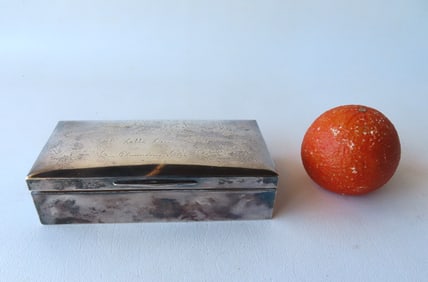 A presentation silver trinket box marked "Munich 1932-1936" with script signatures of various people