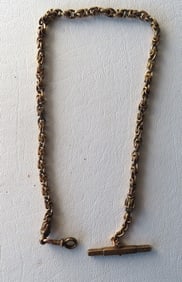 A gold watch fob tested to 10K and weighs 35 grams. Very good condition. All gold jewelry is