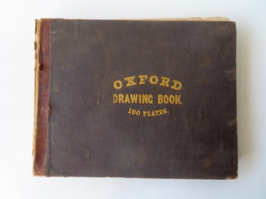 Art learning book titled "The Oxford Drawing Book" published in NY 1842.