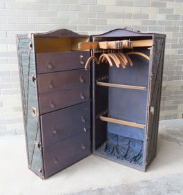 A Gimbel Brothers Portmanteau Wardrobe, early 20th century