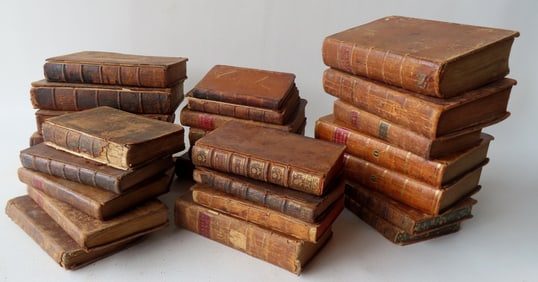 Large lot of antique books, 18th/19th century.