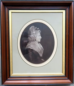 A very fine Victorian black walnut portrait frame with original black highlights