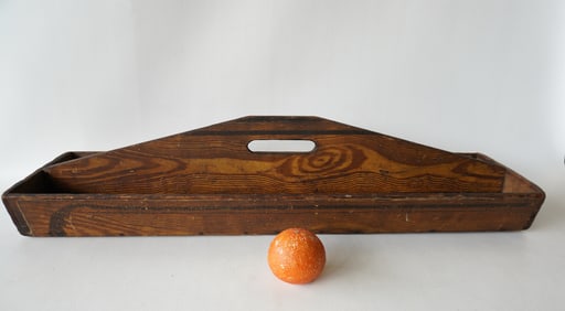 An unusual grain painted tradesman tool carrier, mid 19th century, very good condition. Measures