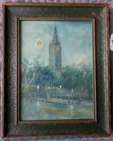 Gordon B. Pike (late 19th century) was active/lived in New York. W/C Cityscape titled "Madison Sq.