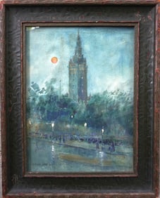 Gordon B. Pike (late 19th century) was active/lived in New York. W/C Cityscape titled "Madison Sq.