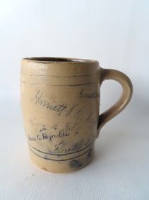 A Vassar College mug signed by a group of students (ladies), probably members of a Vassar sorority,