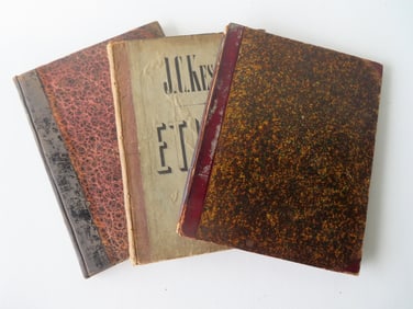 Three early music books, the oldest related to violins, probably late 18th century on laid paper and