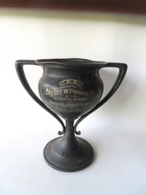 A Masonic silver plated loving cup presented to "Bro. Geo. W. Pouder P.G .By The Associated Members