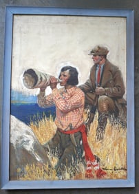 James (Jim) Elwood Reynolds, Arizona and California1926 - 2010. O/C Illustration depicting Indian
