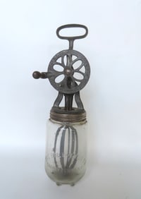 "The Holt-Lyon Jar Cream Whip And Mayonnaise Mixer", Tarrytown, N.Y., on footed base - very good