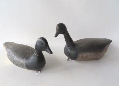 Two Brandt decoys. The first, in original paint and impressed "D O" and signed in pen "David O'Neal