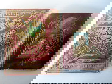 Two Victorian scrap books, one with mostly die-cuts, 20 double pages, and the other with mostly