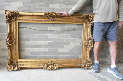 An ornate Guenther's Galleries large gilt gesso frame, 19th century