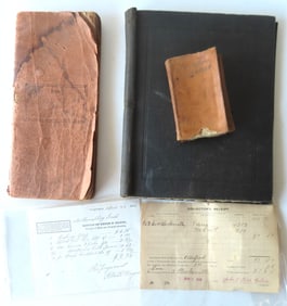 Grouping of ephemera from the Asa & Jean Beckwith estate, including 2 ledgers, etc.
