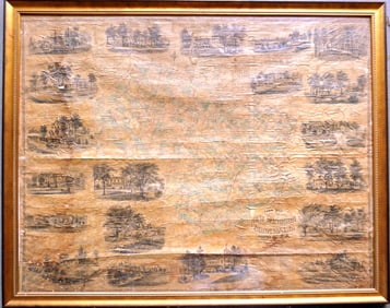 Framed 1864 "Farm Map New Windsor / Cornwall / Orange Co. NY".