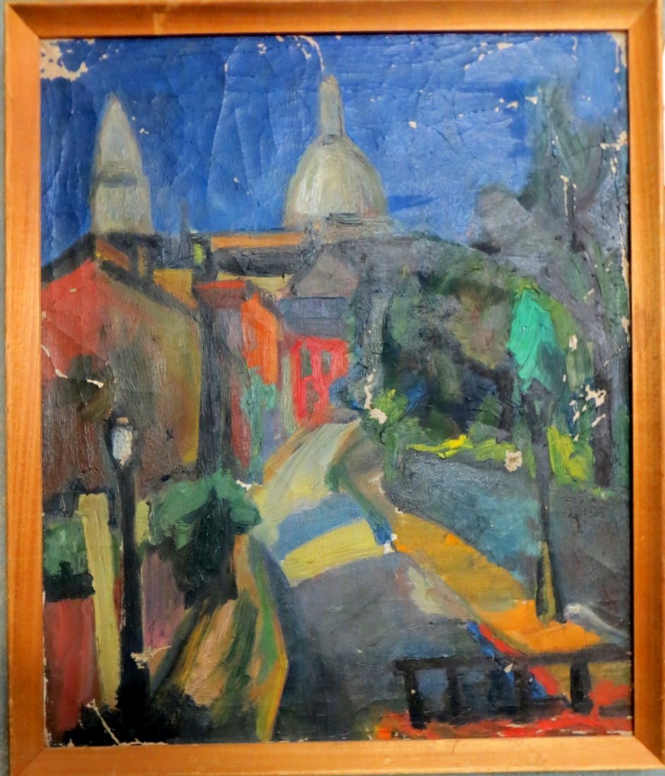 Collection of 4 abstract artwork including 2 O/C, paste: Collection of 4 abstract artwork including 2 O/C, pastel signed Anthony Toney entitled Lenox Quartet (Anthony Toney - NY 1913-2004), and print.