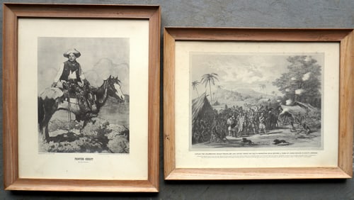 Two Colt mid 20th century advertising prints. The first, a Catlin print, after the original 19th