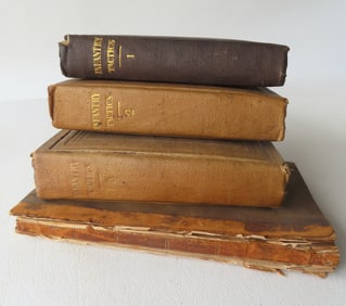 Grouping of early 19th century military tactics books. The first, Gen. Scott's military tactics