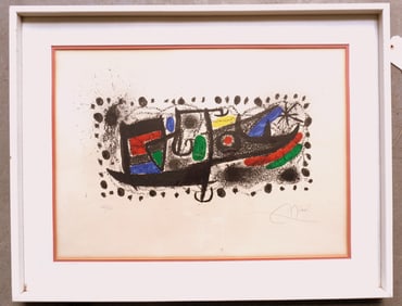 Joan Miro, 1893 - 1983, was active/lived in Spain, France. "Star Scene" lithograph, pencil signed
