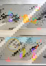 Gekko Ogata, Japanese 1859-1920. Two unframed woodblock prints from M. Nakazawa Co. Tokyo. The first