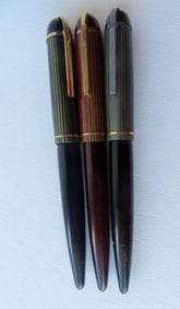 Three Eversharp Skyline pens, 2 fountain pens and 1 lead pen, all in good condition. Note - These