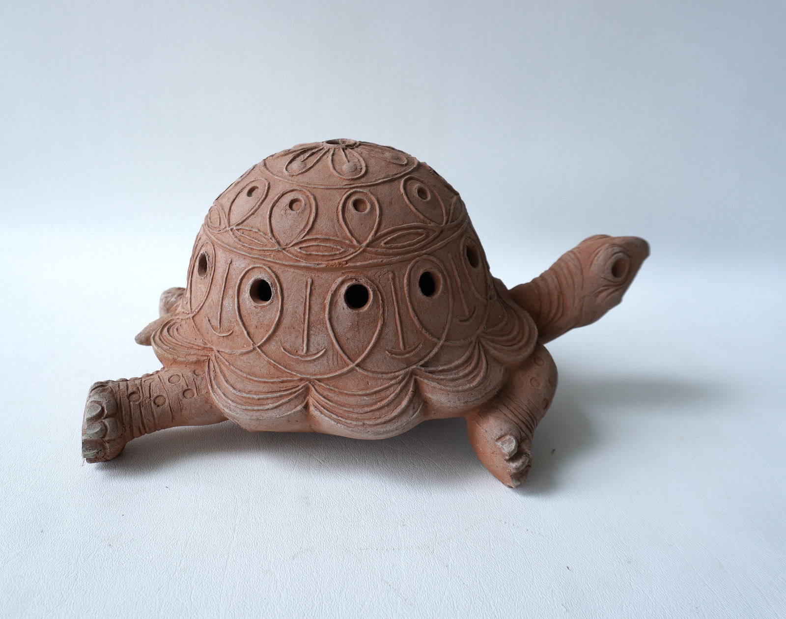 Walter Addison, New York, 1914-1982. A terra cotta turtle form lamp base, not painted and attributed (1 of 4)