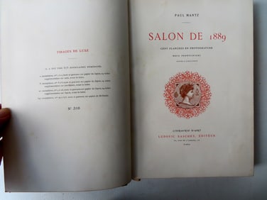 "Salon De 1889" by Paul Mantz with 100 photoengraved plates with etchings (Luxury Prints Edition),