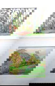 Two landscape W/C's by Jacobus Beslen. Both signed "JB Pyrmont '35" and in very good condition - eac