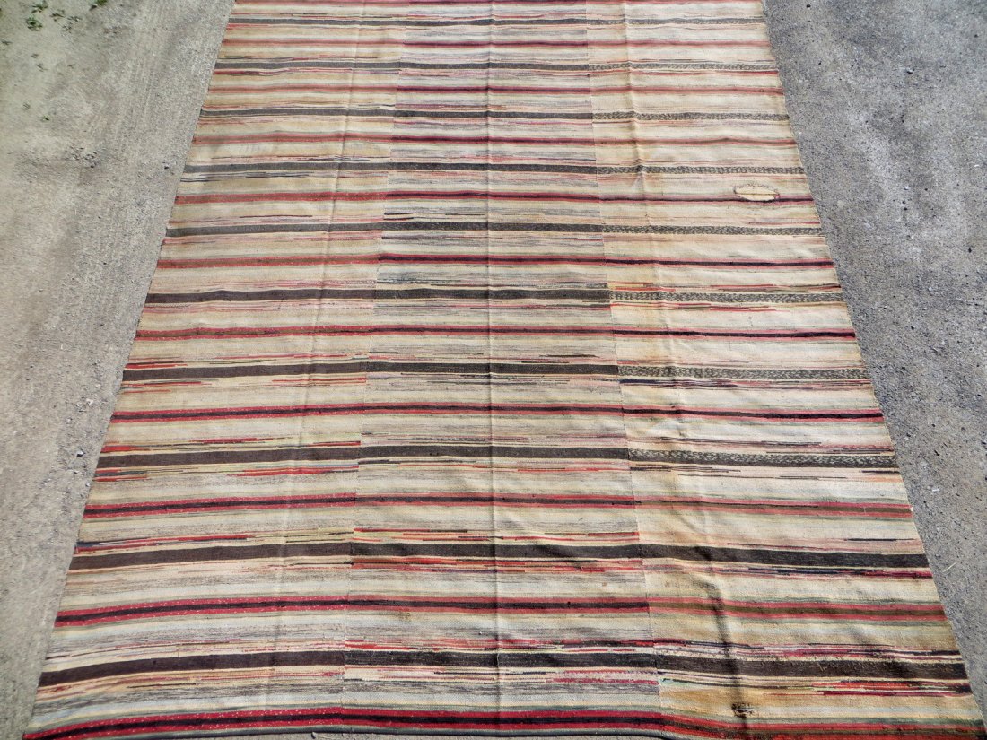 Room size rag rug - 3 sections - 1 small repair - 10' : Room size rag rug - 3 sections - 1 small repair - 10' 1" x 15'
