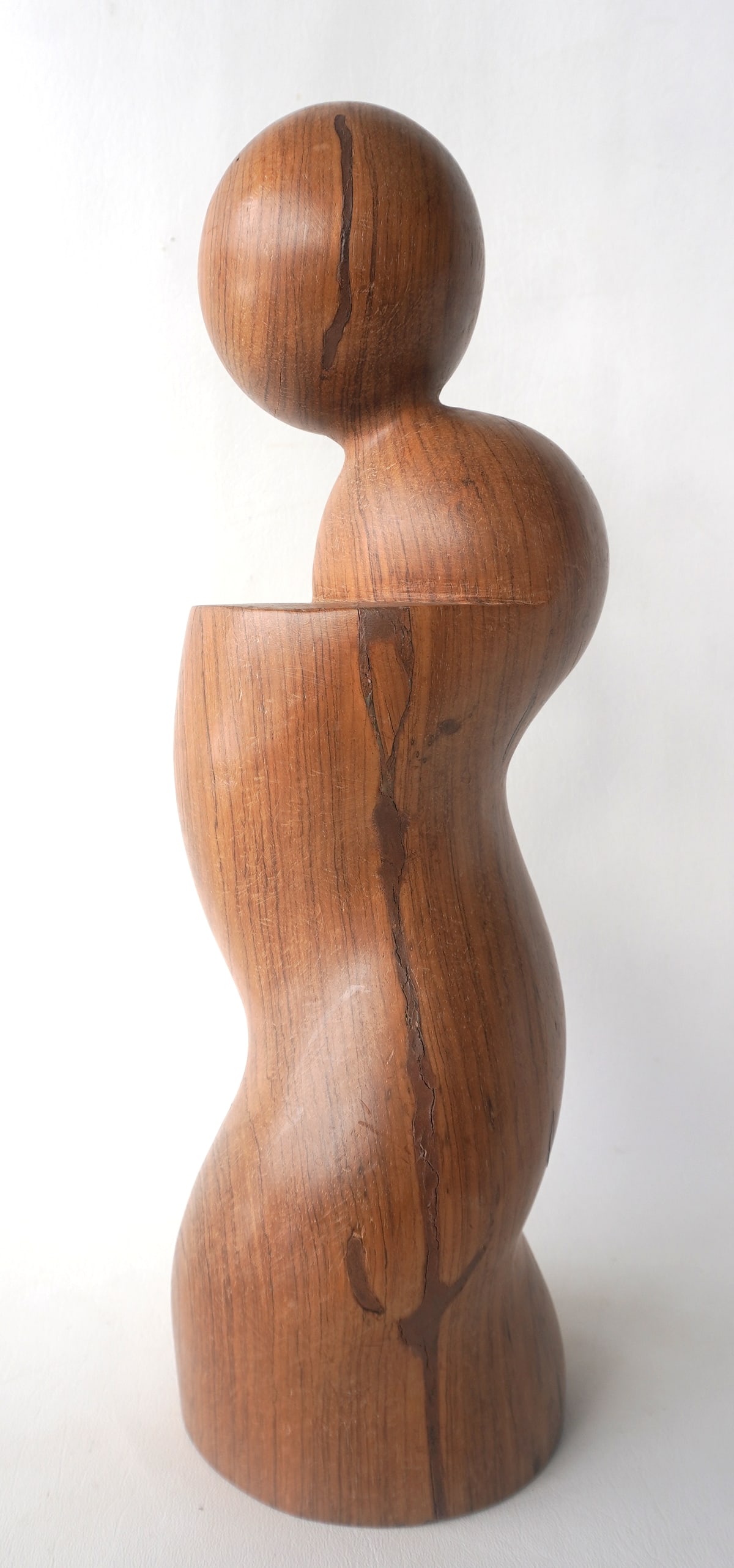 Robert Cronin, Born 1936 - New York, Massachusetts. Modernistic wooden sculpture of figure, signed (1 of 6)