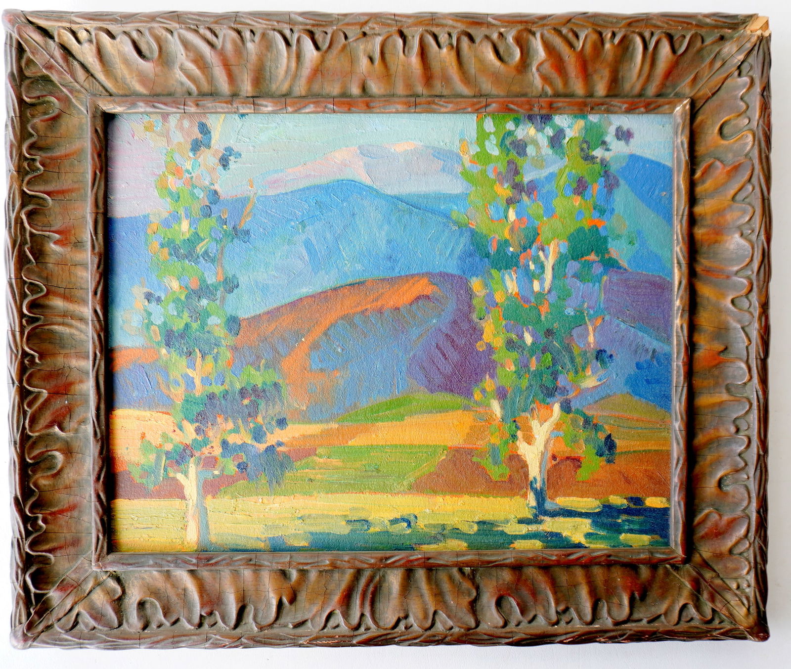 Charles Percy Austin (1883 - 1948) was active/lived in California, Colorado. O/B Landscape of 2 tall (1 of 6)