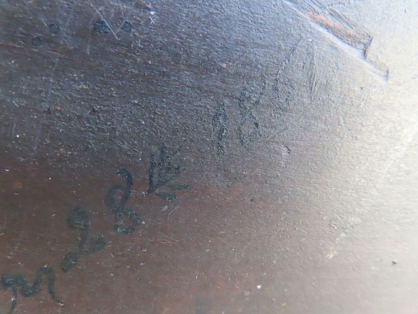 An early hand painted presentation game board, Civil War era, having turquoise and black squares - 12