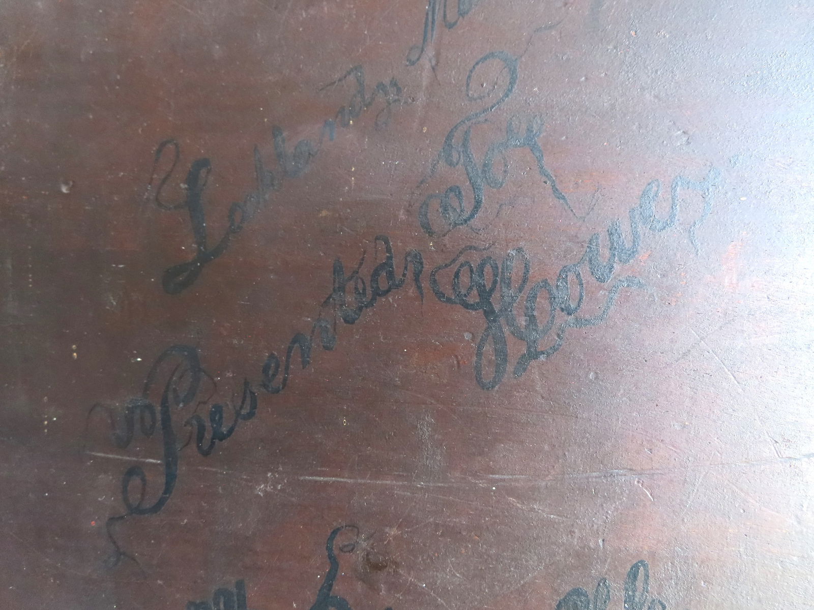 An early hand painted presentation game board, Civil War era, having turquoise and black squares - 8