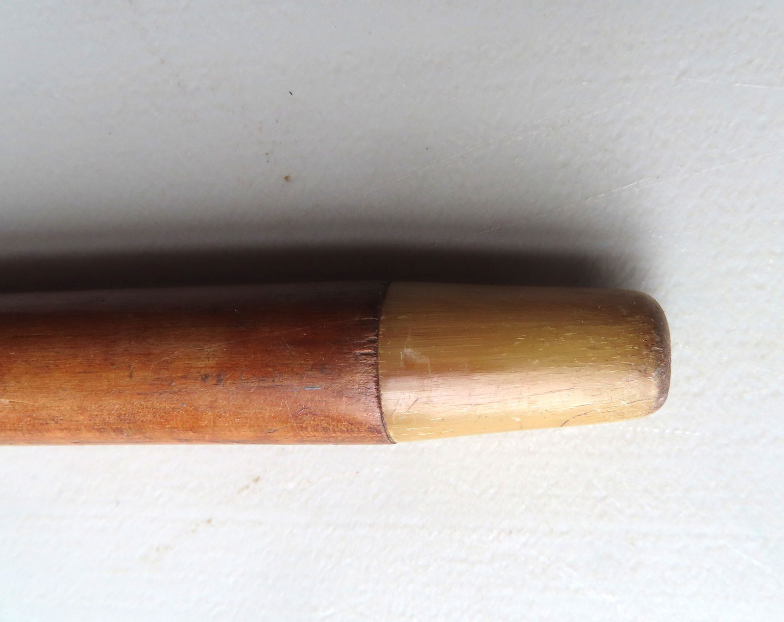 A wooden walking stick, having a carved wooden Boxer dog head handle with silver ears and silver - 12