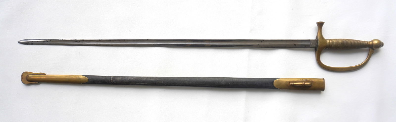 Civil War non-commissioned officer sword and scabbard, manufactured by Christopher Roby Company, (1 of 7)