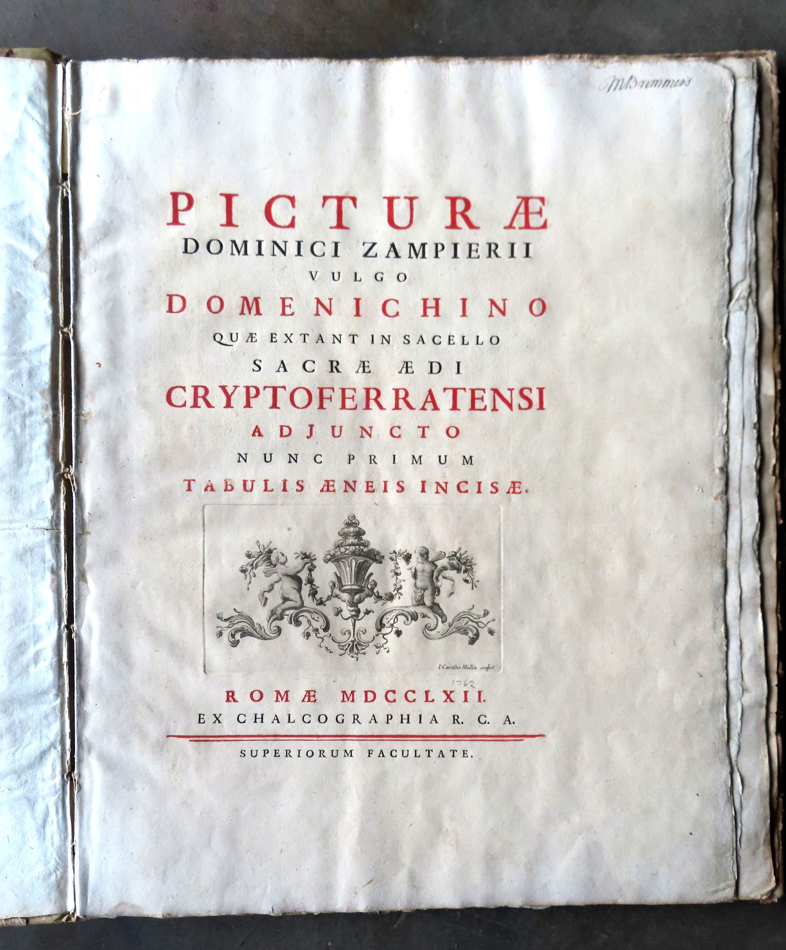 Portfolio titled "Picturae Dominici Zampierii, vulgo Domenichino, Quae Extant In Sacello Sacrae Aedi (1 of 20)