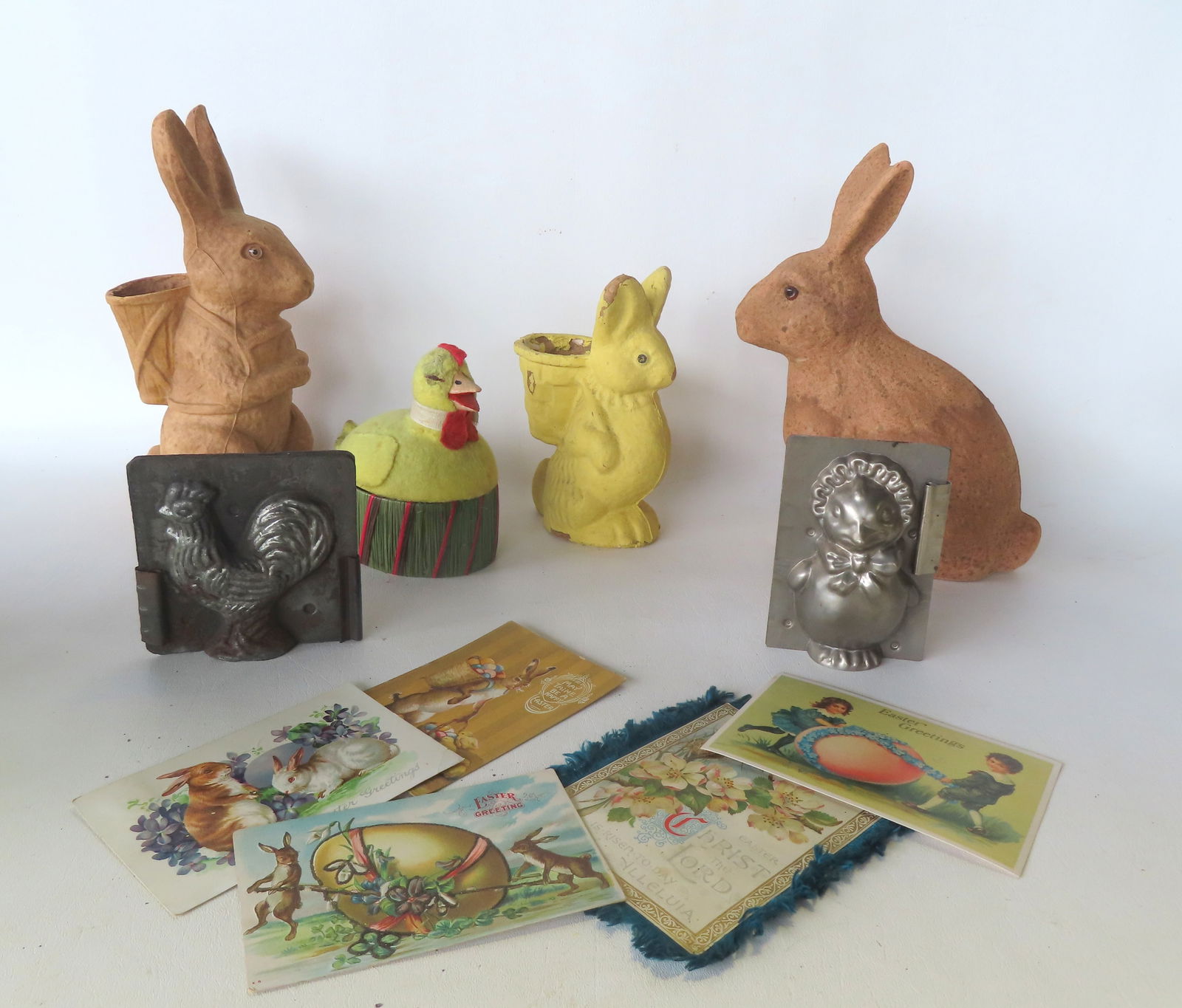 Grouping of vintage Easter collectibles including: A signed "Peter Rabbit" by J. M. Millstein glass (1 of 18)