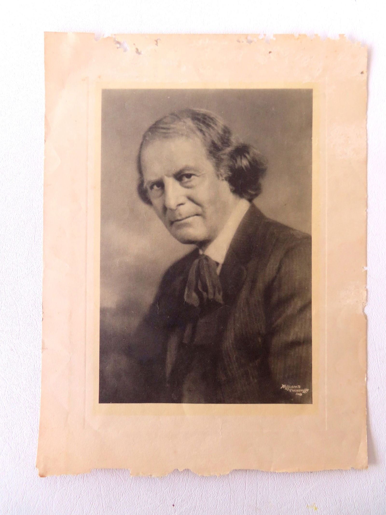 Photographic print of Elbert Hubbard, circa 1914, with plate marks. Elbert Hubbard (1856–1915) was (1 of 3)