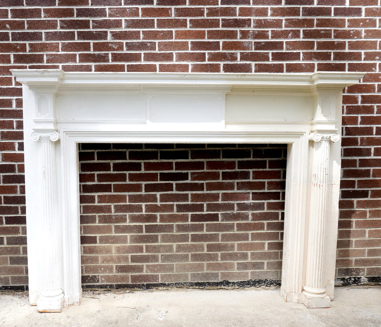 A very fine Federal style fireplace mantle from the historic Mansewood estate in Staatsburgh NY (now: A very fine Federal style fireplace mantle from the historic Mansewood estate in Staatsburgh NY (now the Anderson School for Autism), all hand made in layers of old paint. The shaped shelf over a conf